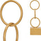 Decoratieve figuren Ringen Gouden Metaal (12,5 x 40,5 x 12,5 cm)
