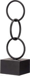 Decoratieve figuren Ringen Zwart Metaal (12,5 x 40,5 x 12,5 cm)