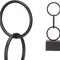 Decoratieve figuren Ringen Zwart Metaal (12,5 x 40,5 x 12,5 cm)