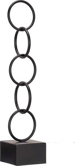 Decoratieve figuren Ringen Zwart Metaal (12,5 x 60,5 x 12,5 cm)