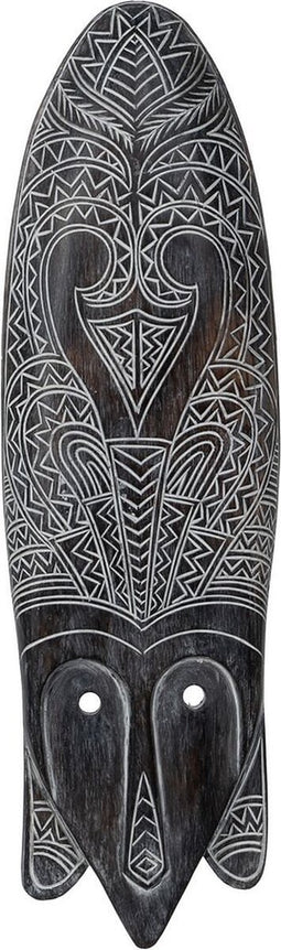 Decoratieve figuren Wit Bruin Masker 24 x 5 x 80 cm