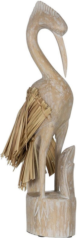 Decoratieve figuren Wit Natuurlijk Reiger 20 x 10 x 62 cm
