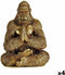 Decoratieve figuren Yoga Gorilla Gouden 16 x 27,5 x 22 cm (4 Stuks)