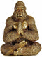 Decoratieve figuren Yoga Gorilla Gouden 16 x 27,5 x 22 cm (4 Stuks)