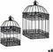 Decoratieve kooi Set Zwart (4 Stuks)