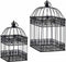 Decoratieve kooi Set Zwart (4 Stuks)