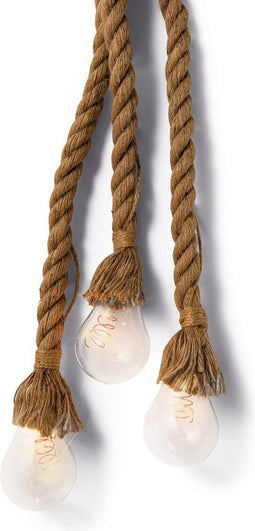 Decoratieve lamp 3 x 1 meter met 3 bollampen in touw | LED