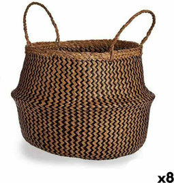 Decoratieve Mand Bruin Zwart Russen 8 L 36 x 30 x 36 cm (8 Stuks)