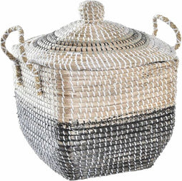 Decoratieve Mand DKD Home Decor Natuurlijk Oranje Zeegras (68 x 35 x 65 cm)