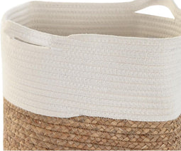 Decoratieve Mand DKD Home Decor Wit Natuurlijke Vezel 36 x 36 x 52 cm