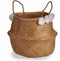 Decoratieve Mand Pompons Wit Natuurlijk Russen 8 L 32 x 30 x 32 cm (8 Stuks)