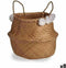 Decoratieve Mand Pompons Wit Natuurlijk Russen 8 L 32 x 30 x 32 cm (8 Stuks)