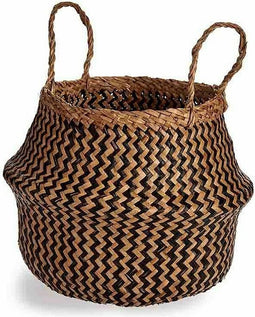 Decoratieve Mand Zwart Natuurlijk Russen 8 L 31 x 38 x 31 cm (8 Stuks)