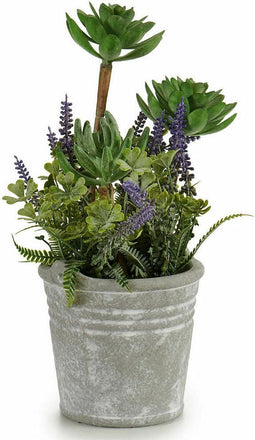 Decoratieve plant Bloemenveld Kurk Plastic 10 x 25 x 10 cm (12 Stuks)