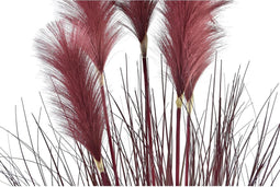 Decoratieve plant DKD Home Decor Oranje Polyethyleen Bordeaux Blik 20 x 20 x 90 cm (2 Stuks)