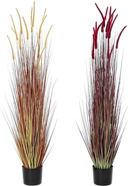 Decoratieve plant DKD Home Decor Oranje Polyethyleen Bordeaux PVC 30 x 30 x 150 cm (2 Stuks)
