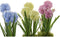 Decoratieve plant DKD Home Decor Schuim Blauw Roze Geel Polypropyleen 15 x 15 x 30 cm (3 Onderdelen)