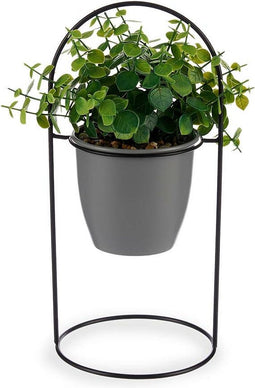 Decoratieve plant Lakens Rond Metaal Plastic 21 x 30 x 21 cm (8 Stuks)