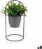 Decoratieve plant Lakens Rond Metaal Plastic 21 x 30 x 21 cm (8 Stuks)