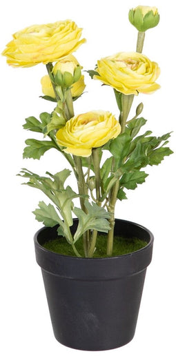 Decoratieve plant Polyester Polyethyleen Ijzer Bloem 12,5 x 12,5 x 37 cm