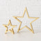 Decoratieve sterren Borna - goud - set van 2 - Hoogte 16 en 30 cm