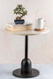 Decorationable - Bijzettafel Gordon - Wit/Zwart - 46x46x48cm (LxBxH)