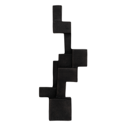Decorative object Aosta Black / Metal vasted