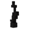 Decorative object Aosta Black / Metal vasted