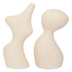 Decorative object Merla, Set of 2 Natural / Ecomix