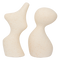 Decorative object Merla, Set of 2 Natural / Ecomix