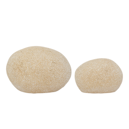 Decorative object stone Calcolo, set of 2 Natural / Ecomix