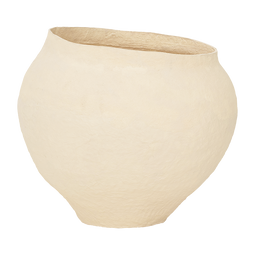 Decorative pot Sandia, XL Natural / Cotton maché