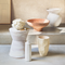 Decorative vase Alano, XL White / Cotton maché