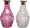 Decoris Kandelaar glas Ø10-H18.5cm roze of lila (1 stuk) assorti