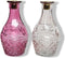 Decoris Kandelaar glas Ø10-H18.5cm roze of lila (1 stuk) assorti