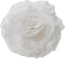 Decoris Kerst bloem - op clip - wit - glitter - D14 cm - kunststof - kerstversiering - kerstbloem