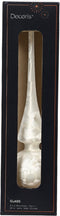 Decoris Kerst piek - wit ijslak - 26 cm - glas - mat - kerstboompiek