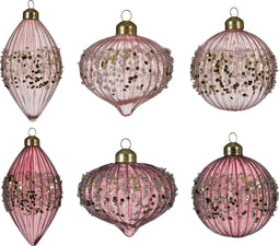 Decoris Kerstbal - Glas Met Rand - Kersthanger