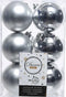 Decoris kerstballen - 12 stuks - kunststof - 6cm