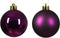 Decoris kerstballen - 12x - 6 cm - kunststof - paars