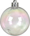 Decoris kerstballen - 12x stuks - 6 cm - transparant parelmoer -kunststof -kerstversiering
