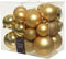Decoris Kerstballen - 26x st - goud - 6-8-10 cm - kunststof - kerstversiering