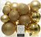 Decoris Kerstballen - 26x st - goud - 6-8-10 cm - kunststof - kerstversiering