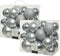 Decoris Kerstballen - 26x st - zilver - 6-8-10 cm - kunststof - kerstversiering
