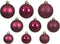Decoris kerstballen - 30x stuks - 4, 5 en 6 cm - donkerroze -kunststof -kerstversiering