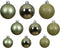 Decoris kerstballen - 30x stuks - 4, 5 en 6 cm - groen -kunststof -kerstversiering
