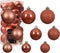Decoris kerstballen - 30x stuks - 4, 5 en 6 cm - pompoen oranje -kunststof -kerstversiering