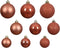 Decoris kerstballen - 30x stuks - 4, 5 en 6 cm - pompoen oranje -kunststof -kerstversiering