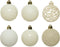 Decoris Kerstballen - 37 stuks - kunststof - wol wit - 6 cm