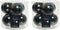 Decoris Kerstballen - 6 stuks - glas - zwart parelmoer - 8 cm